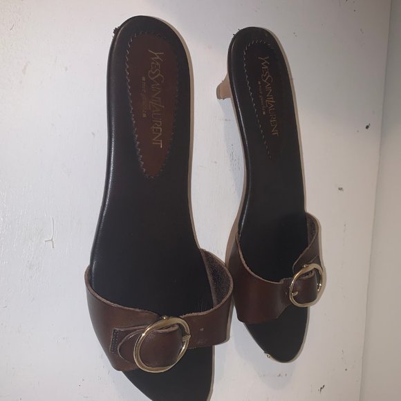 YSL/Saint Laurent Brown Caliente sz 38/8 - Picture 5 of 8